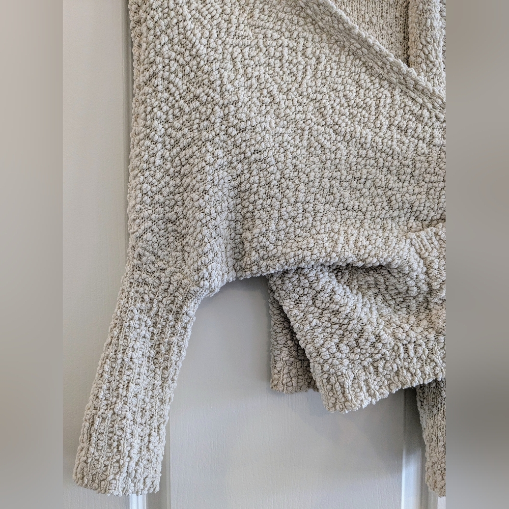 Umgee Ivory Open Front Drop Shoulder Popcorn Cardigan Women's Sweater Size S - Picture 10 of 16